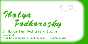 ibolya podhorszky business card